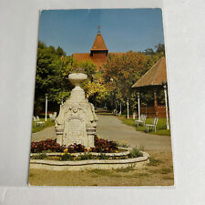 Palic Yugoslavia Serbia Statue Street Church Postcard picture