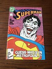 SUPERMAN #9 Fine condition a 1987 DC comic -  John Byrne reboot - JOKER cover picture