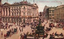 Vintage Postcard1905 Piccadilly Circus Busy Center Traffic London England picture