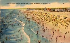 Vintage Postcard - General View. Beach and Ocean, Wildwood-by-the-Sea New Jersey picture
