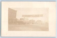 Wimbledon North Dakota ND Postcard RPPC Photo Store Sale Main Street c1910's picture