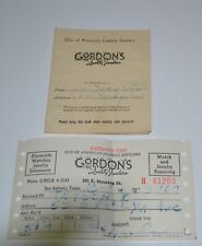 Vintage 1950s Mid Century Gordon's Quality Jewelers Receipt and Payment Book picture