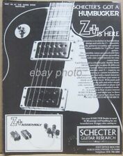 1979 SCHECTER GUITAR RESEARCH print ad - 