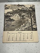 Vintage 1957 Glorious West Country Black & White  Pictures Collectible Calendar picture