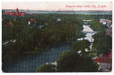 1910 Valley City ND Postcard North Dakota Sheyenne River Antique DB Posted picture