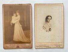 Original 1880s Queen Mother ALEXANDRA UK Cabinet Photographs X 2 Edward VII Wife picture