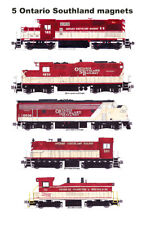 Ontario Southland Locomotives set of 5 magnets Andy Fletcher picture