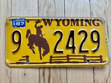 1987 Wyoming License Plate picture
