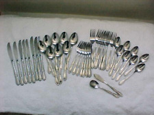 42 Pieces COMPLETE SET Service  Hanford Forge HF CAROLYN Stainless Steel Vintage picture