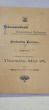 Rare Historical class of 1891 Shenandoah PA grammar school advertisement program picture
