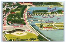 Postcard Al Lang Field, St Petersburg, Florida FL linen D10 picture