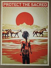 Protect The Sacred 18x24in s/n Silkscreen Print Shepard Fairey Poster Obey Giant picture