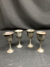 VTG Set Of 4 Rogers Silverplate Goblets/Chalices 3.75” picture
