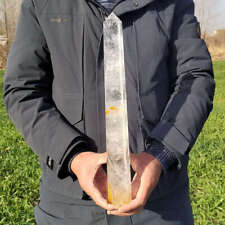 2.33lb Natural Clear Quartz Obelisk Energy Cystal Point Wand Tower Reiki Healing picture