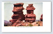 Postcard Colorado Pikes Peak CO Garden God Siamese Twin Rocks Pre-1907 Unposted picture