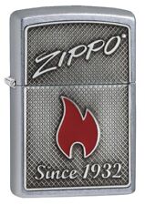Zippo Logo & Flame Emblem Pocket Lighter 29650 picture