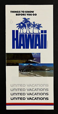 1987 United Airlines Vacations Things To Know Hawaii Tourist VTG Travel Booklet picture
