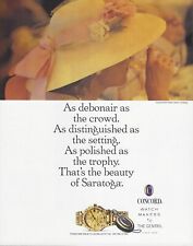 1989 Concord Saratoga Watch Travers Stakes Fashion vtg Print Ad Advertisement picture