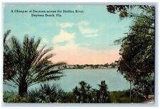 Daytona Beach Florida Postcard Glimpse Daytona Across Halifax River 1910 Vintage picture