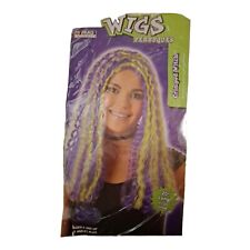 PMG Halloween Wigs CRIMPED WITCH Wig Ages 8+ Purple Green Highlights picture