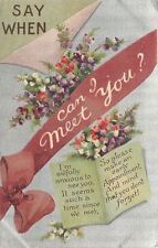 BB London~Red Ribbon~When Can I Meet You?~Purple White Heather~Silver~Ser #E295 picture