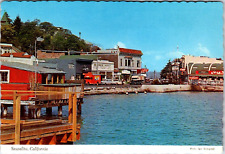 Postcard Sausalito California, Cove, San Francisco Bay, Old Cars & Trucks 4x6 picture