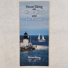 1982 Cape Cod Massachusetts Rare Vtg Color Lithograph Travel Guide MAP Pamphlet picture