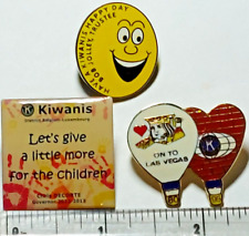 KIWANIS INTERNATIONAL Lot of 3 Lapel Pins (033123) picture