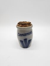 Ceramic Spice Jar Cinnamon Cork Rockdale Union Stoneware Pottery Wisconsin 1987 picture
