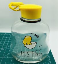 Gudetama Glass Water Bottle Flask Sanrio The Lazy Egg 5.5” picture
