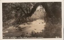 Scene on Nehalem River Near Tillamook Oregon Postcard RPPC EKC UNP 1939-1950 picture