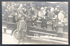 Antique 1910s RPPC Munich Germany Tourist Tour Car Real Photo Postcard picture