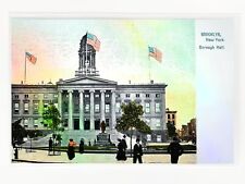 Borough Hall, Brooklyn, New York 1907 HOLOGRAPHIC SILVER Postcard GleeBeeCo picture