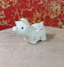 Vintage Piggy Ceramic Hand-painted Glazed Small Floral Yellow Pig Figurine picture