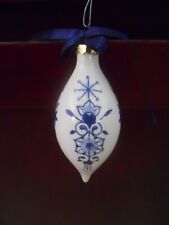 Vintage Royal Delft Blue Teardrop Ornament 1653 picture