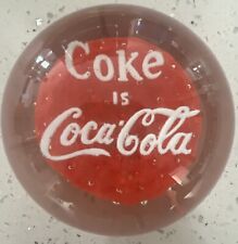 RARE Vintage glass Coke is Coca Cola paperweight picture