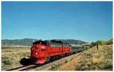 Mountain Diesel FP7 #1512 Passenger Train Albany Wyoming Ex Alaska RR Postcard picture