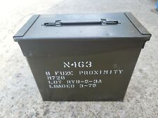 METAL AMMO CAN BOX 50 CAL TALL ARMY M728 FUZE MILITARY 50CAL M2A1 picture