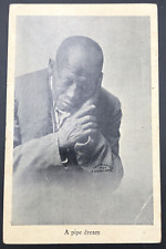 Antique 1907 C Eckstone A Pipe Dream Postcard African American Man Taking Nap picture