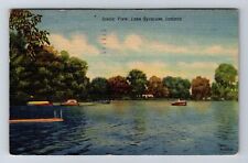 Lake Syracuse IN-Indiana, Scenic Greetings, Antique, Vintage c1953 Postcard picture