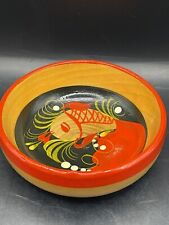 Russian Khokhloma lacquered & hand painted folk art Trinket Dish picture