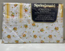Vintage Springmaid Wondercale Floral Lace Dimity Delight Cottage Double Flat  picture
