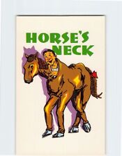 Postcard Horse's Neck with Man In Horse Costume Comic Art Print picture