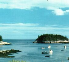 Five Islands Georgetown South View Mink Island Ocean Beach ME Vintage Postcard picture