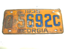 GEORGIA LICENSE PLATE  1935  0.5692C    #7 picture