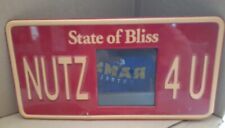 State of Bliss License Plate Picture Frame Burnes.  Nutz 4 U picture