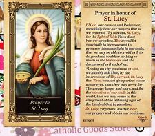 St. Lucy with Prayer in honor of Saint Lucy - Glossy Paperstock Holy Card picture