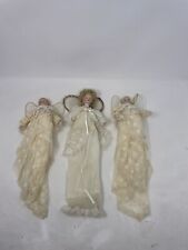 3 Kurt Adler Heirloom Collection Louis Nichole Angel Doll Ornaments Porcelain picture