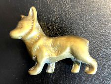 Heavy Vintage Solid Brass Corgi Dog Ornament Figure Paperweight picture