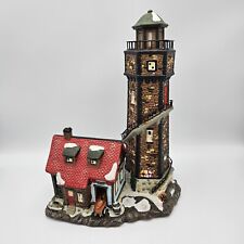 Enchanted Forest Christmas Porcelain Lighthouse Lighted House New 2003 picture